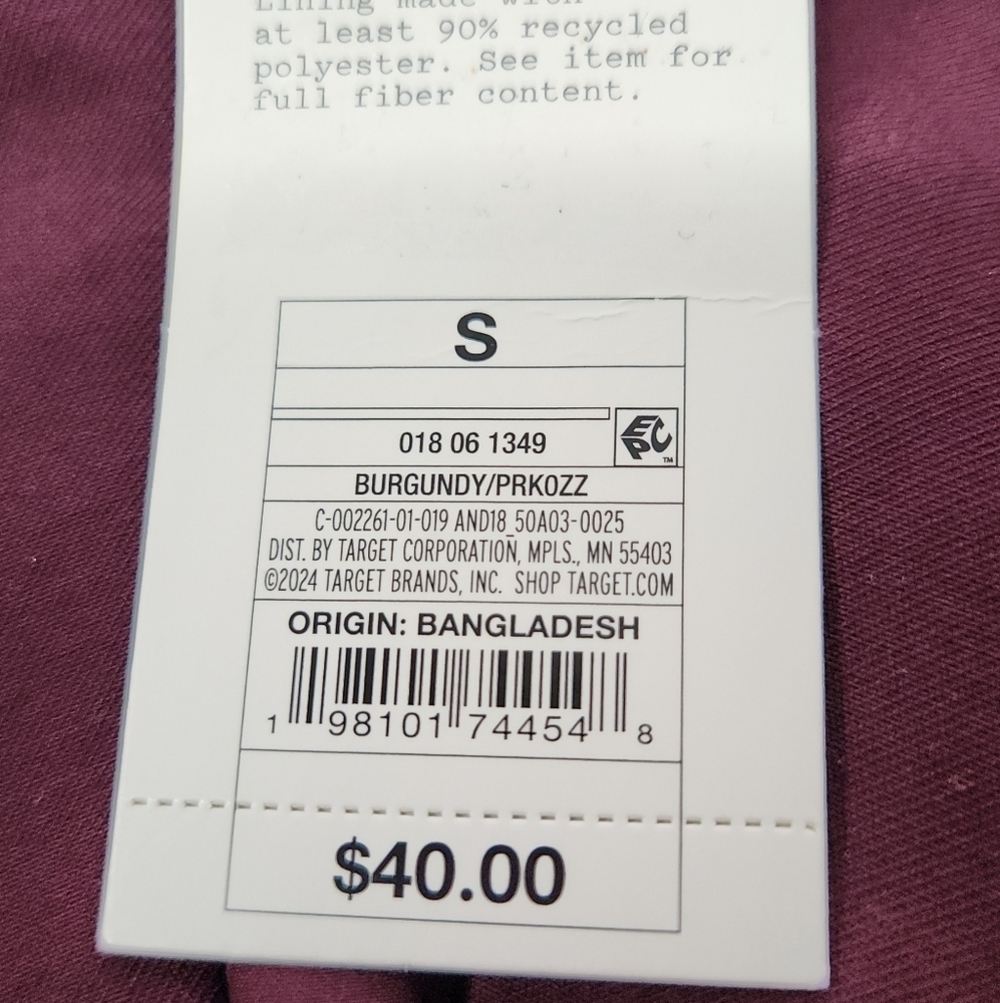 Women's Double Breasted Blazer - A New Day Burgundy S - Picture 10 of 12